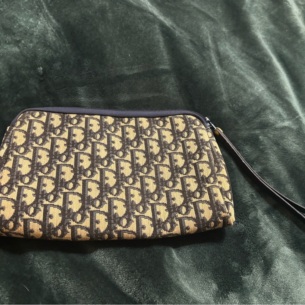 Navy Blue Dior Trotter Clutch/Wristlet with Strap - Picture 2 of 10